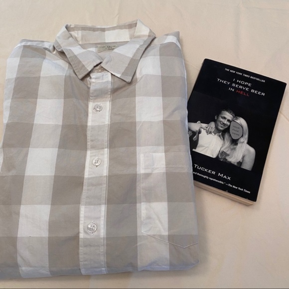 J. Crew Other - Men’s J. Crew khaki and cream button down